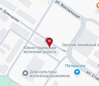 Вокзальное шоссе орск карта